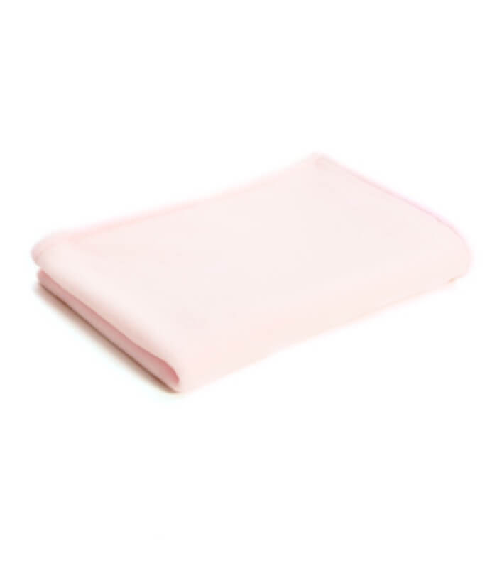 Couverture polaire brodée babydou - rose