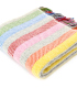 Plaid Laine Rainbow Gris Rayures Colorées 150 X 183 cm
