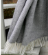 Plaid Pure Laine Chevrons Gris