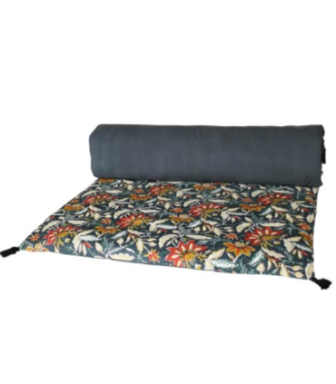 Edredon Bout de Lit Kerala Bleu 85X200cm