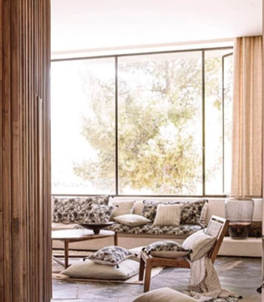 Edredon Bout de Lit Palme Noir et Beige 85X200cm