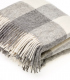 Plaid Naturel Pure Laine Carreaux Gris