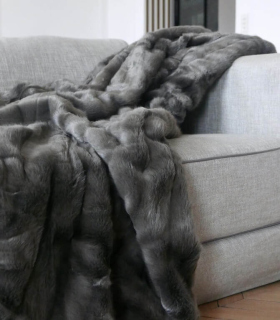 Plaid Fausse Fourrure Brun 130 X 170 cm