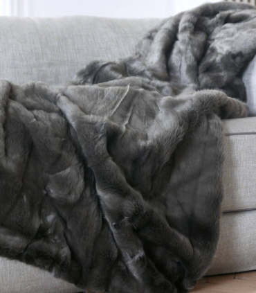 Plaid Fausse Fourrure Brun 130 X 170 cm