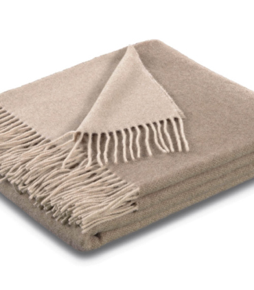 Plaid Cachemire Reversible Beige et Cappuccino - Collection VENICE 150 X 200 cm