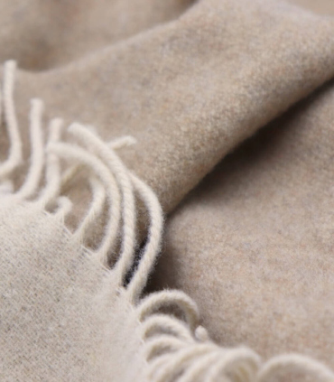 Plaid Cachemire Reversible Beige et Cappuccino - Collection VENICE 150 X 200 cm