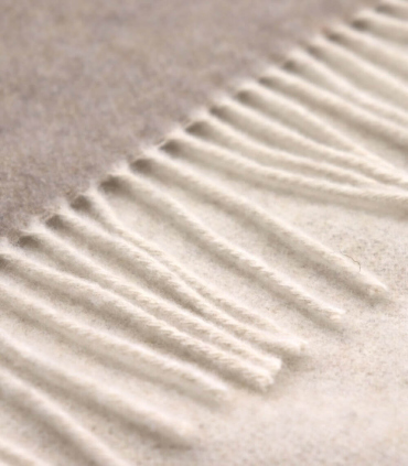 Plaid Cachemire Reversible Beige et Cappuccino - Collection VENICE 150 X 200 cm