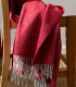 Plaid Laine Mérinos Chevrons Rouge