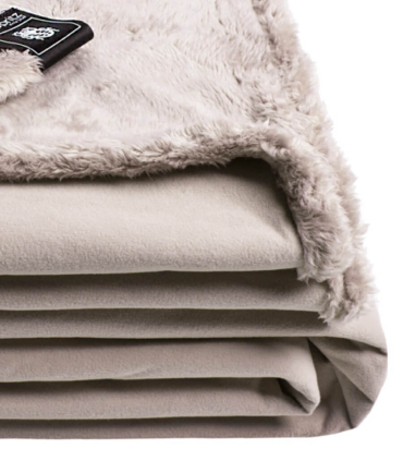 Plaid Imitation Fourrure Ultra Doux Beige - Collection Laponie - 140 x 190 cm