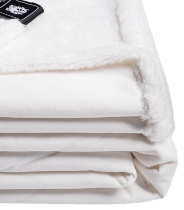 Plaid Imitation Fourrure Ultra Doux Blanc - Collection Laponie - 140 x 190 cm