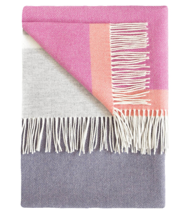 Plaid Pure Laine Eloise Grape