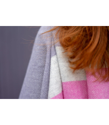 Plaid Pure Laine Eloise Grape