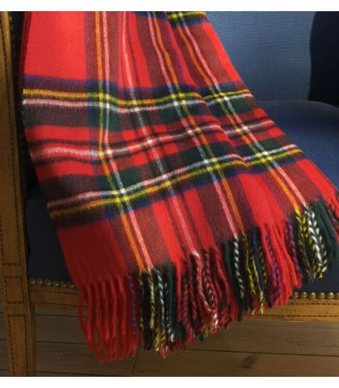 Plaid pure laine écossais bleu glen : Plaid Addict, vente en ligne de Plaids b at home