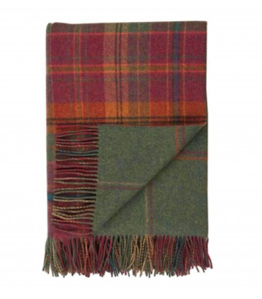 Plaid Écossais Réversible Rouge