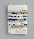 Plaid Pure Laine Bergstaden Beige et Bleu 135 X 200 cm