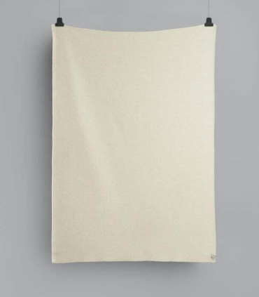 Plaid Laine Scandinave Reversible Gris et Ecru 135 X 200 cm