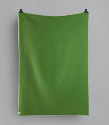 Plaid Laine Scandinave Reversible Vert 135 X 200 cm