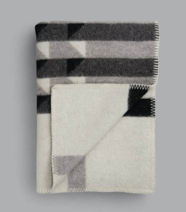 Plaid Pure Laine Design Kvam Gris 135 X 200 cm