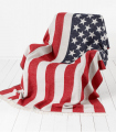Plaid Laine Mérinos American Flag 130 X 200 cm