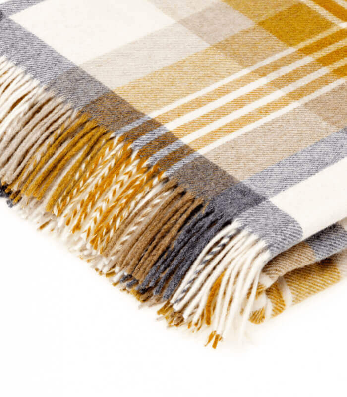 Merino Wool 100% Laine Mérinos Couverture Plaid 100% Laine