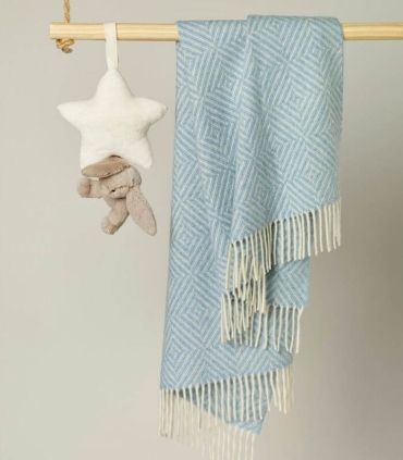 Plaid bébé Diamond Baby Blue