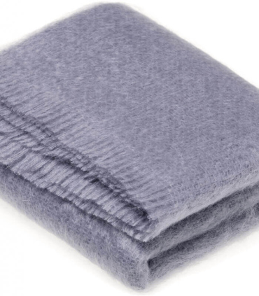 Plaid Mohair Bleu Gris Luxe