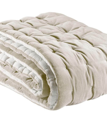 Edredon Velour Elise Blanc Cassé