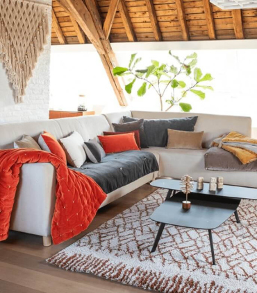 Chemin de lit Velours Elise Cacao 90 X 240 cm