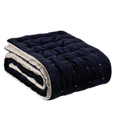 Chemin de lit Velours Elise Cobalt 90 X 240 cm