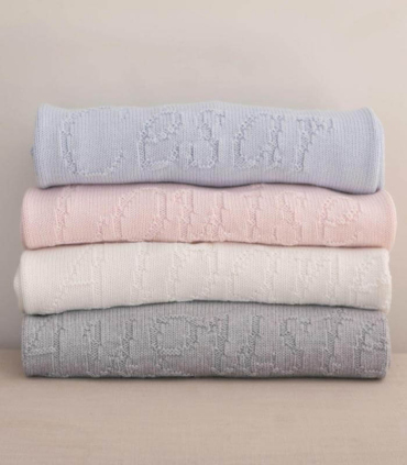 Couverture Bébé Sweet Love Blanc cassé Personnalisable