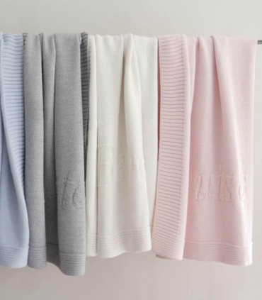 Couverture Bébé Sweet Love Blanc cassé Personnalisable