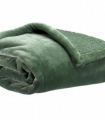 Plaid Cocooning Effet Mouton Vert Amande - Choix de tailles