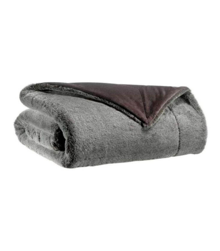 Plaid effet fourrure - 180 x 220 cm - Cocooning | Leroy Merlin
