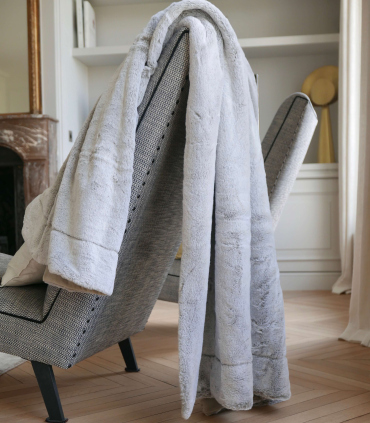 Plaid Fausse Fourrure Beige Naturel 130X160 cm