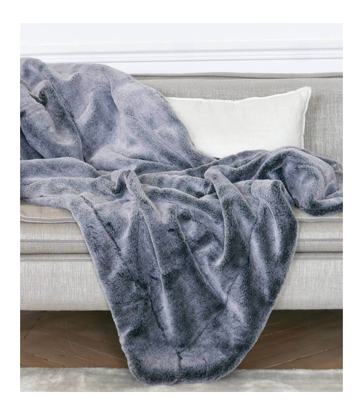 Plaid Fausse Fourrure HOMELEVEL 127x152 Cm – Doux Et épais, Couleur à Choisir
