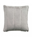 Coussin Fausse Fourrure Uni Gris 45 X 45 cm