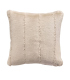 Coussin Fausse Fourrure Uni Beige 45 X 45 cm