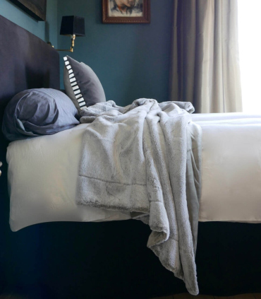 Plaid Fausse Fourrure Beige Naturel 130X160 cm