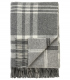 Plaid Laine Écossais Réversible Luxe Gris 140 X 190 cm