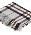 Plaid Laine Ecossais Thompson Gris - 140 X 185 cm