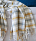 Plaid Ecossais Jaune et Gris - Collection Country 140 X 185 cm