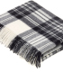 Plaid Ecossais Dress Stewart Gris Laine Mérinos 140X185cm