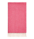 Plaid Laine Mérinos Chevrons Rose 140 X 185 cm