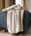 Plaid Fausse Fourrure Beige 140 X 180 cm
