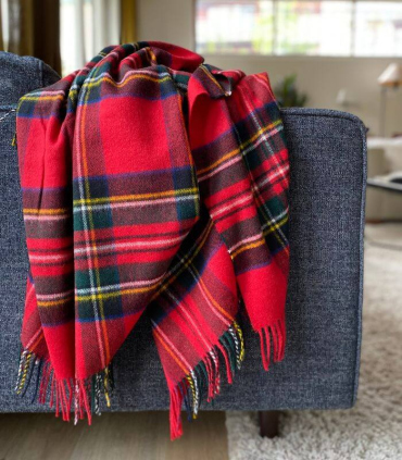 Plaid Écossais Rouge Royal Stewart 140 X 185cm