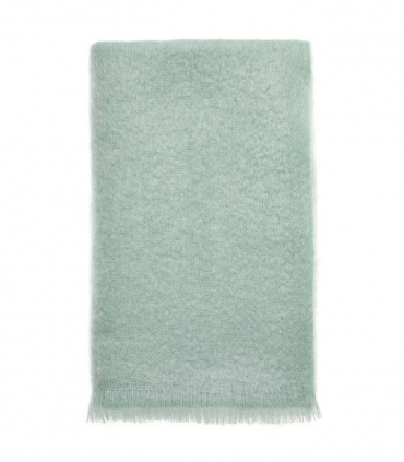 Plaid Mohair Vert d'Eau Luxe 140 X 180 cm