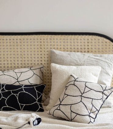 Coussin Fausse Fourrure Barry Neige 45 x 45 cm