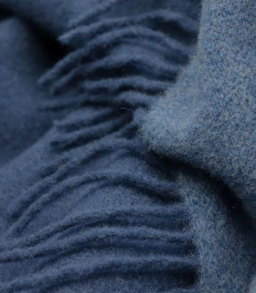 Plaid Cachemire et Laine Bleu Indigo 150 X 200 cm -  Collection VENICE