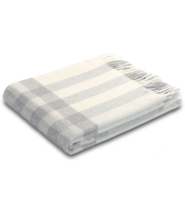 Plaid Cachemire à Carreaux Écru 130 X 170 cm - Collection VENICE