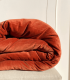 Edredon Bout de Lit Velours Orange Brick 85X200cm